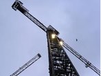 Eppelheim: Baukran kracht in Einfamilienhaus